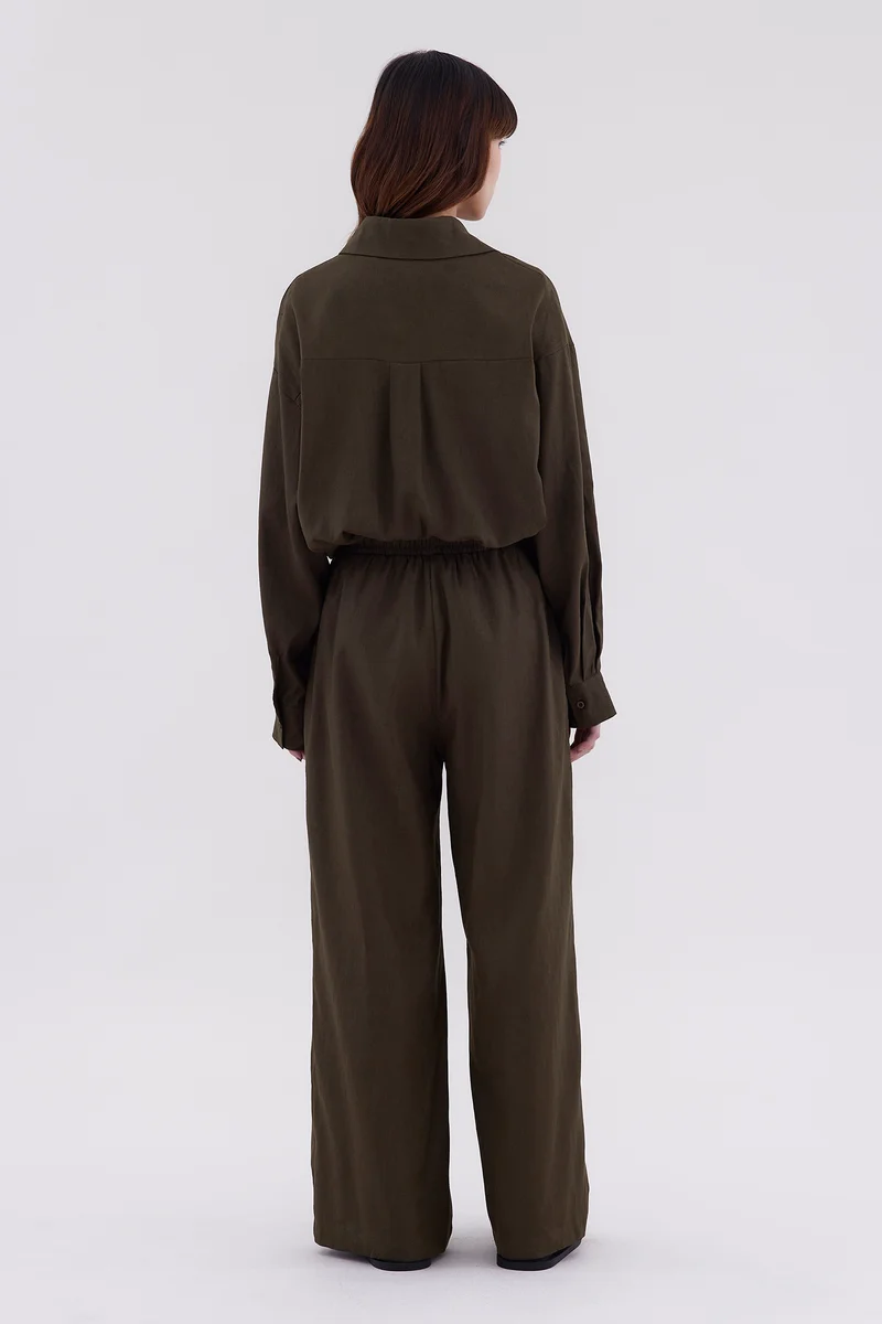 ذا اديتورز ماركت Belena Drawstring Pants - Kombu Linen