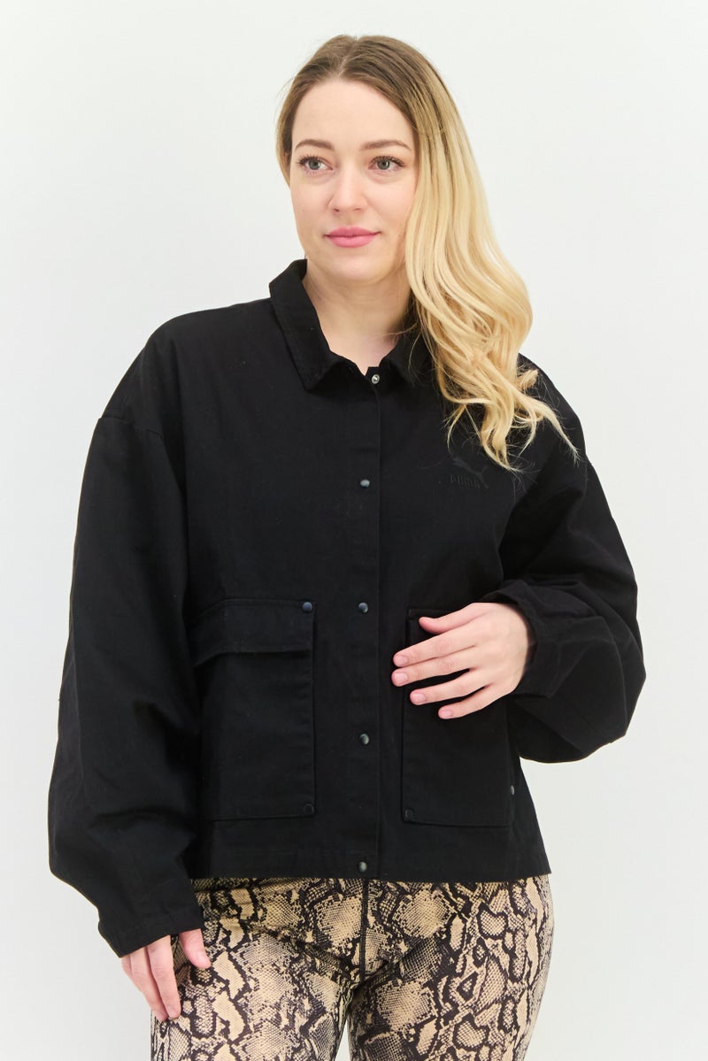 PUMA جاكيت رياضي نسائي مناسب في الهواء الطلق، أسود - Image 1