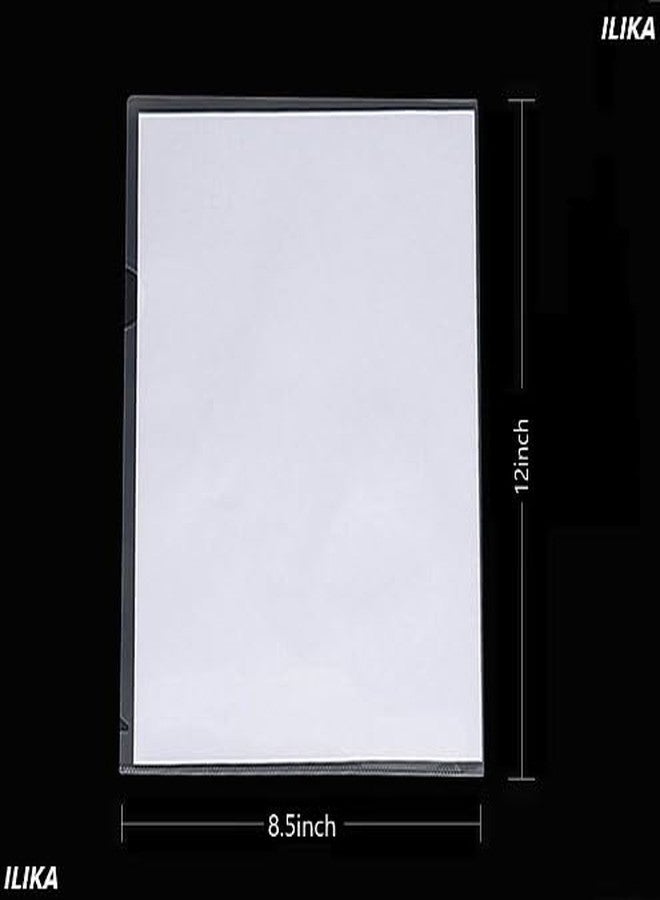 ILIKA L Folder File | A4 Size Durable Clear Transparent Plastic File Folders | Paper Holders Organizer Document Sleeves for Protection|Suitable for School,Offices & Projects (Pack of 40) - Image 5