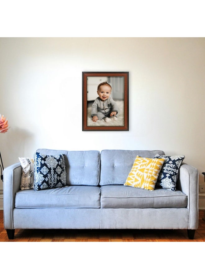 Decorhills DECORHILLS FRAMES & DECOR Rectangular Glass Photo with Wood, Wall Mount Display for 12x16 Inches Picture  - Image 3