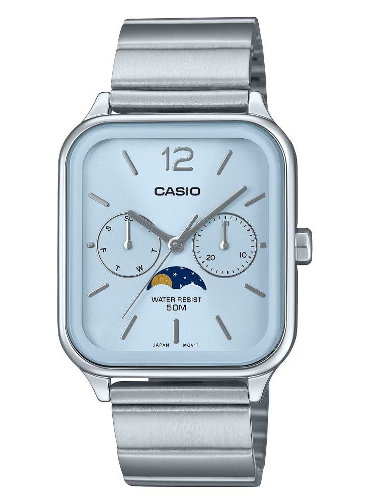 CASIO Standard Analog Blue Dial Stainless Steel Band Men's Watch-MTP-M305D-2AV - Image 1