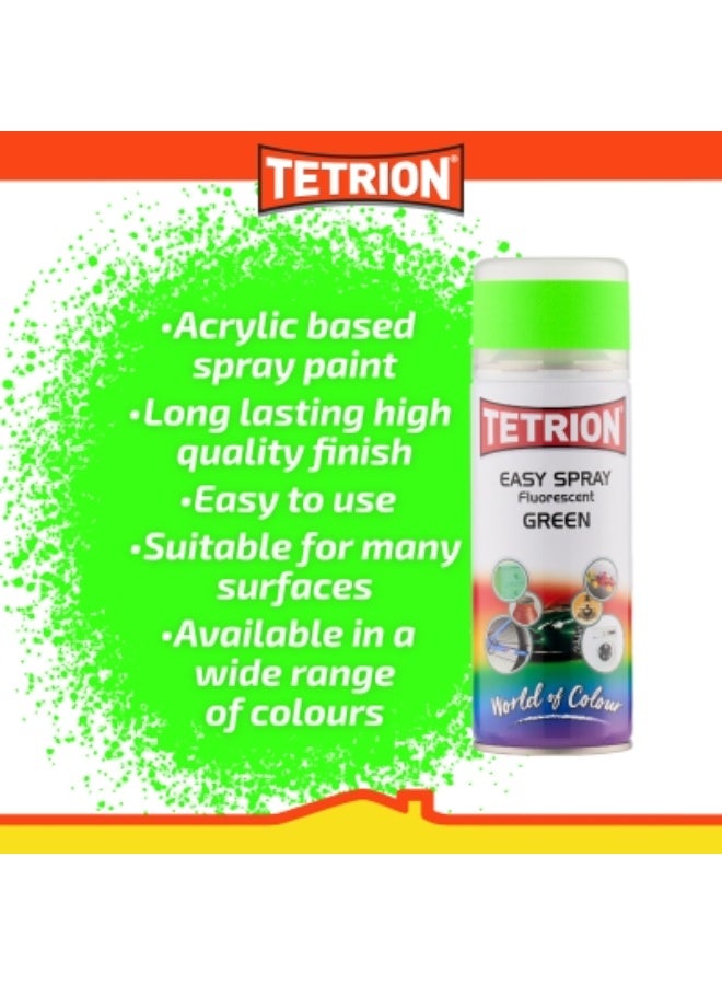 Tetrion Easy Spray Fluorescent Green Spray Paint 400ml - Image 3