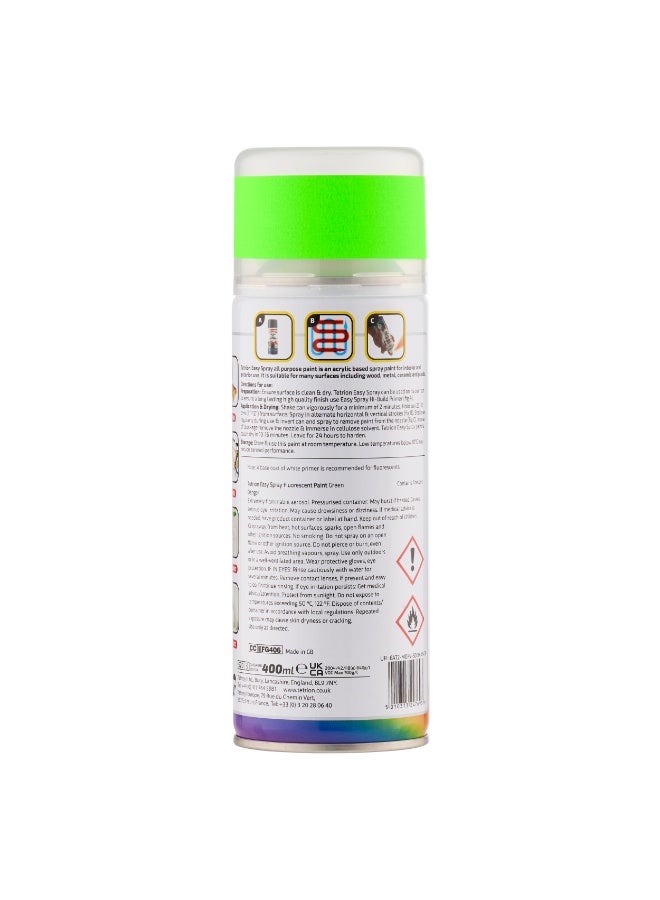 Tetrion Easy Spray Fluorescent Green Spray Paint 400ml - Image 2