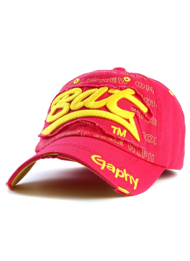 Generic Vintage Baseball Cap for Women Summer Sun Protection Red 
