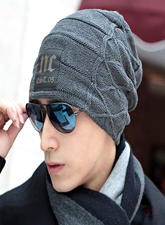 Alexvyan Grey Unisex Woolen Beanie Cap for Men Women Girl Boy Warm Snow Proof Soft for Riding, Cycling, Byke, Bike, Motorcycle Air Proof - Image 2