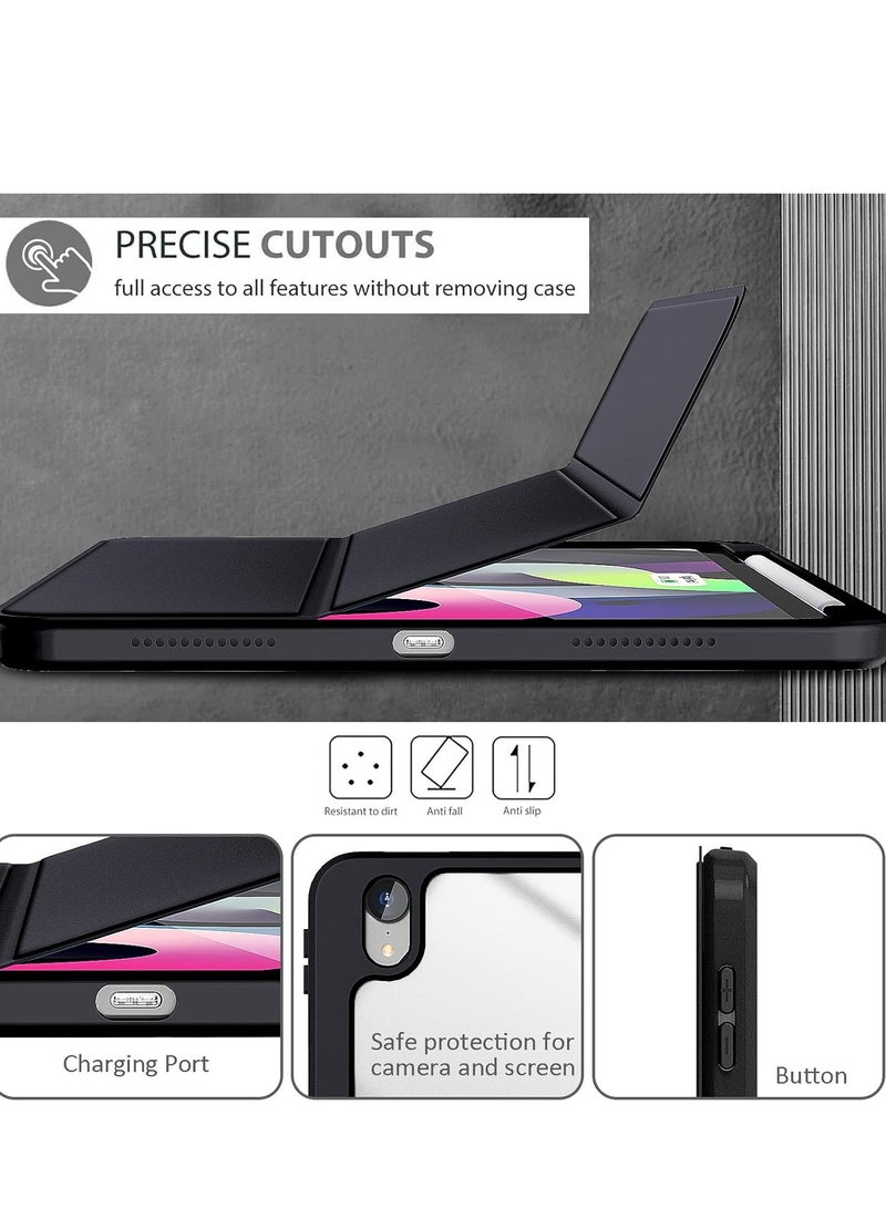 إلترازون ELTRAZONE Black Smart iPad Air Case – Fits 6th Gen 11-Inch (2024), 5th & 4th Gen 10.9-Inch (2022/2020), Touch ID Support, Auto Wake/Sleep - Image 3