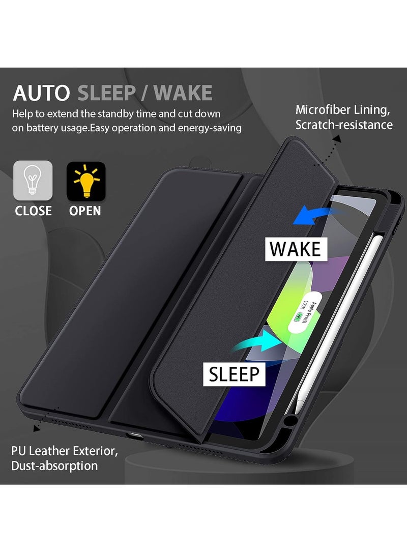 إلترازون ELTRAZONE Black Smart iPad Air Case – Fits 6th Gen 11-Inch (2024), 5th & 4th Gen 10.9-Inch (2022/2020), Touch ID Support, Auto Wake/Sleep - Image 4