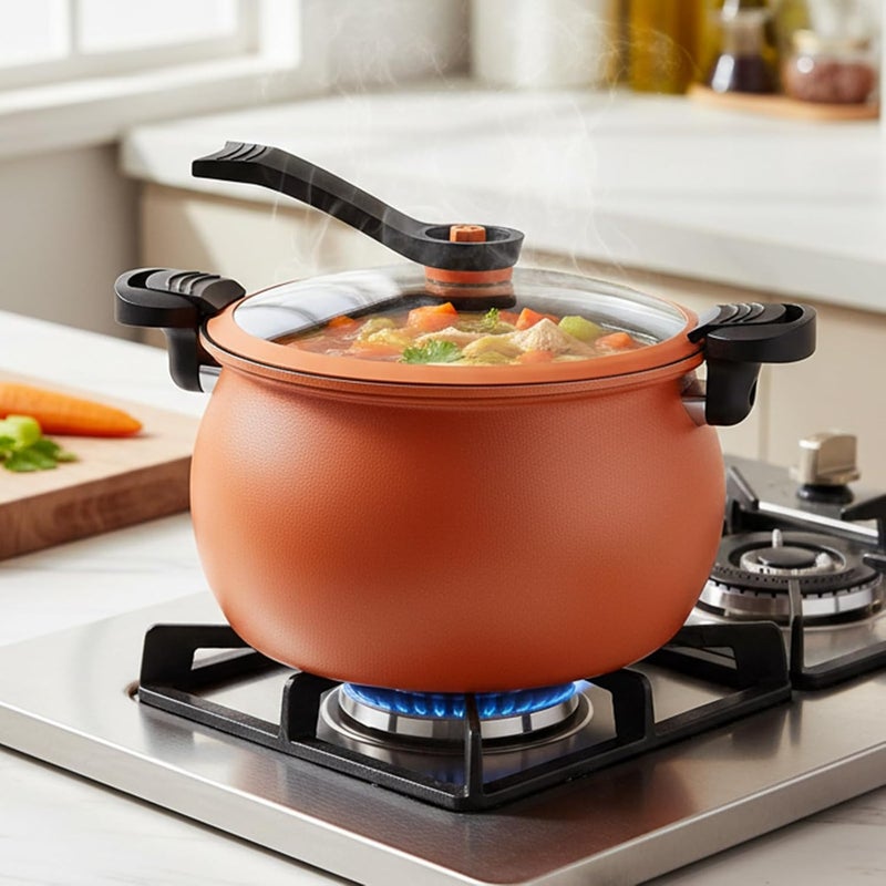 Non-stick – a multi-function large capacity with transparent lid – a iron, for cooking, canning, steaming, rice, baking - Image 3