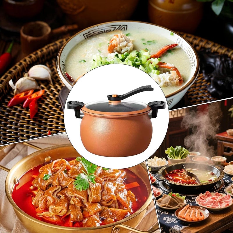 Non-stick – a multi-function large capacity with transparent lid – a iron, for cooking, canning, steaming, rice, baking - Image 4