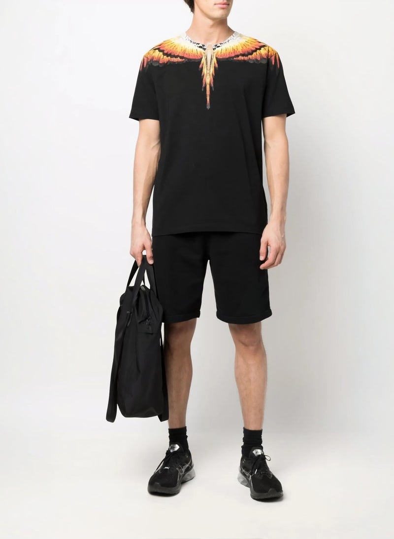 WISHWIND Unisex Casual Drawstring Comfort Lounge Shorts - Black - Image 3