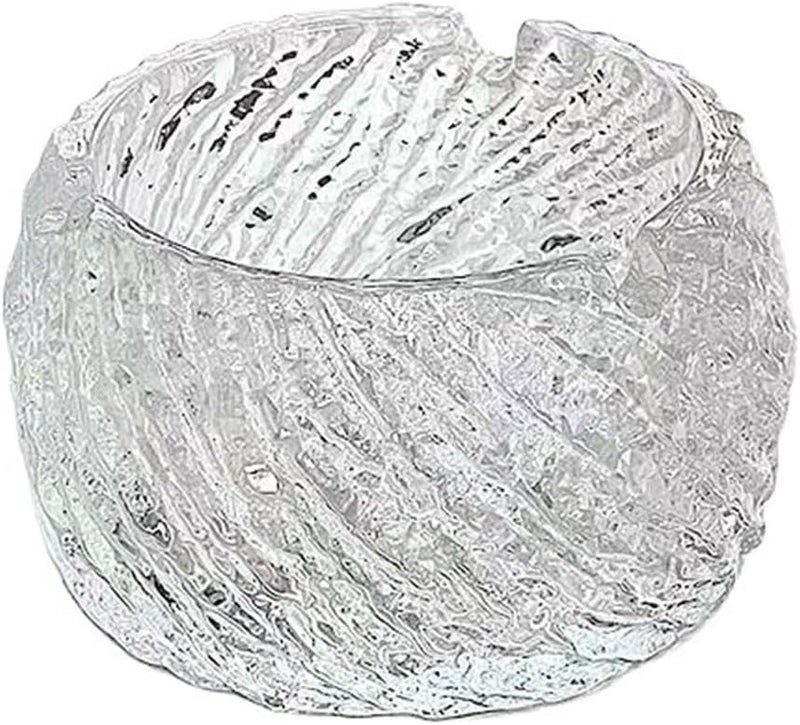 Personalized Glass Ashtray With Glacier Pattern White Small Anti Fly Ash For Home Office - Image 1