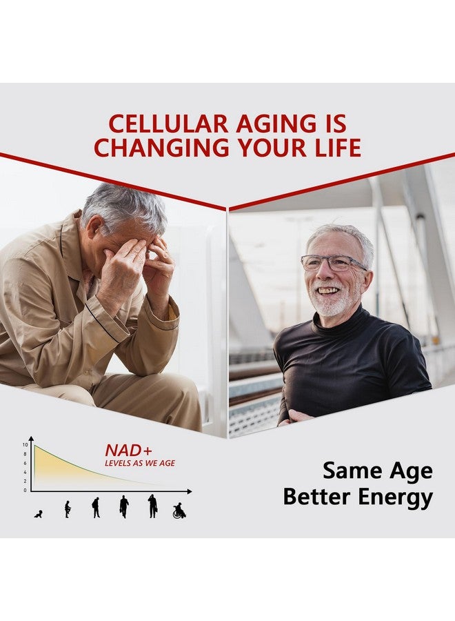 NAD Supplement 1000mg Pure Organic - NAD Supplements for Women & Men with Nicotinamide Riboside, Resveratrol, PQQ, Quercetin - NMN Supplement Alternative for Anti-Aging, Energy-30 Packets - Image 2