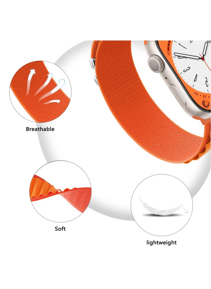 BORTONY Apple Watch Band 42mm 44mm 45mm 49mm 4 Pack Alpine Loop Nylon Band Women Men with Adjustable Metal G-Hook Strap for iWatch Ultra Series SE 8/7/6/5/4/3/2/1  - Image 2