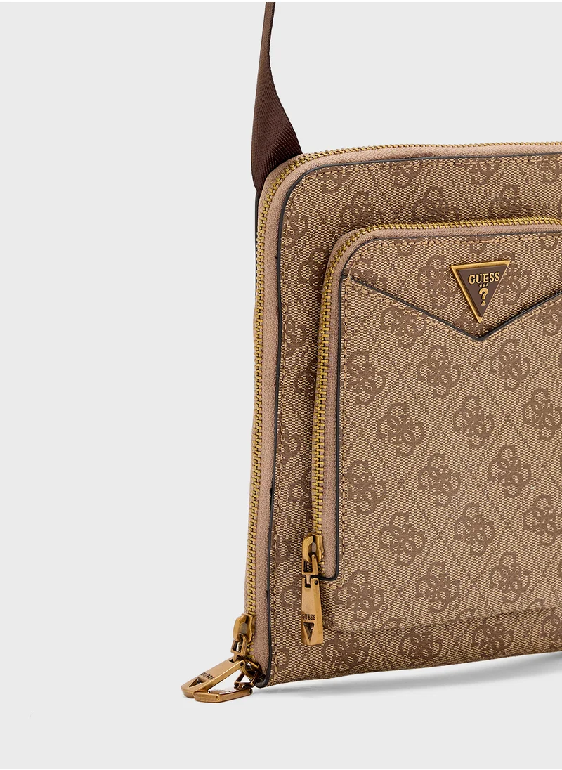 GUESS Zip Through Messenger Bag