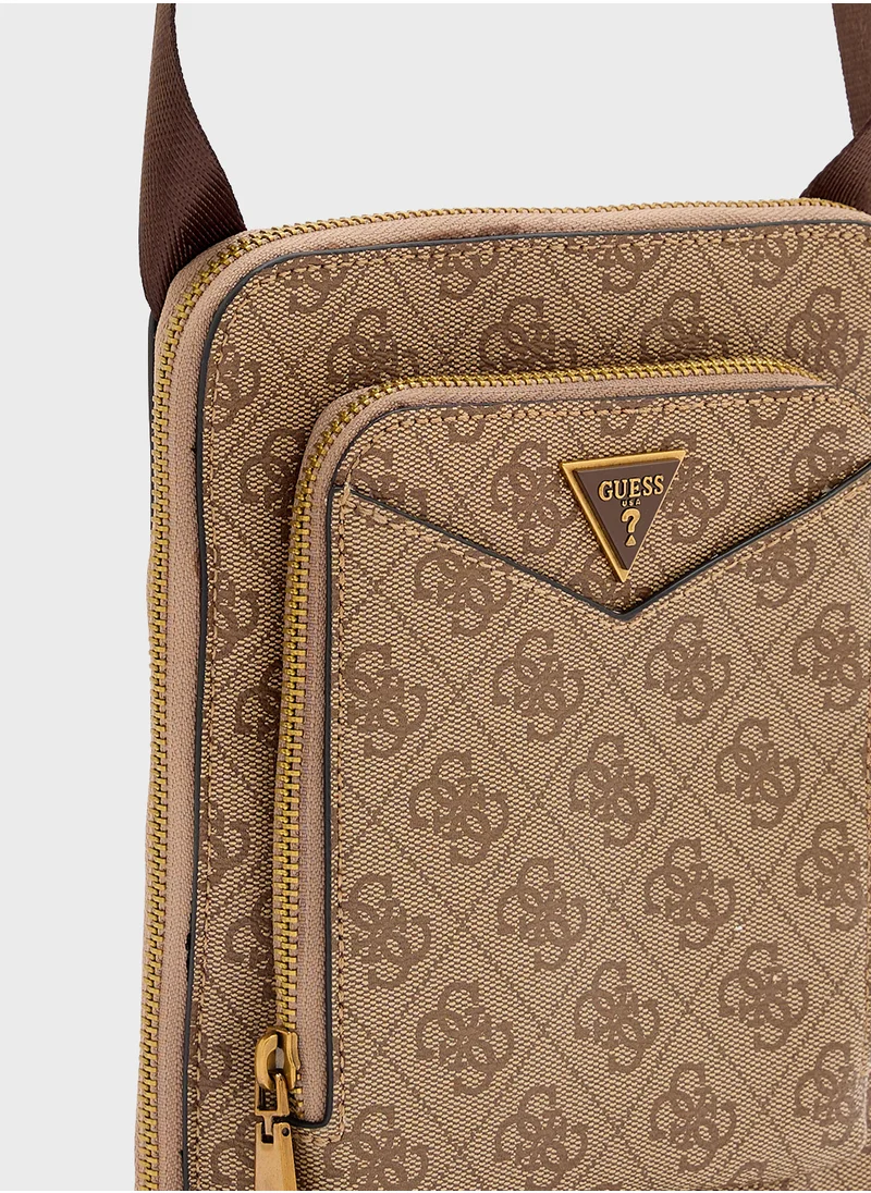 GUESS Zip Through Messenger Bag