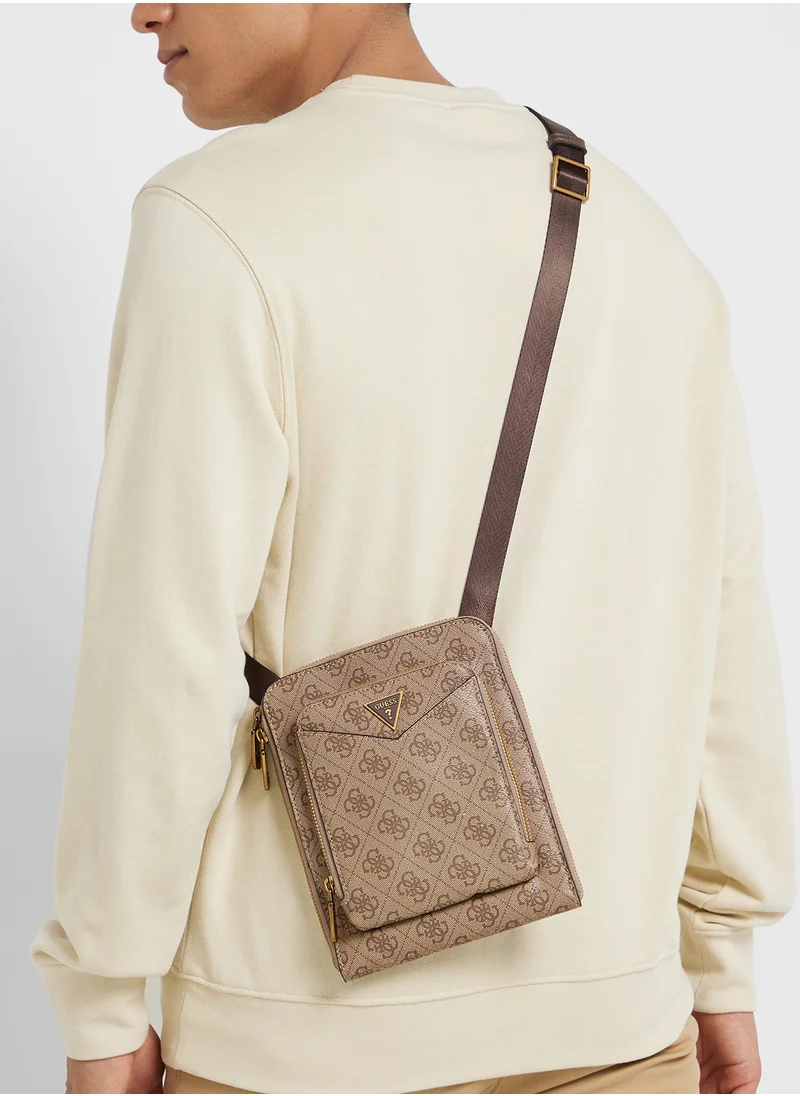 GUESS Zip Through Messenger Bag