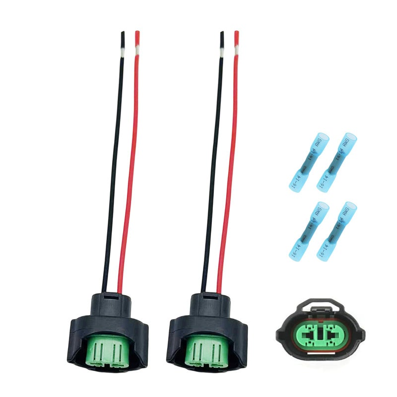 trepb Universal Fit H8 H9 H11 880 881 Female Adapter Wiring Harness - OEM Headlight & Fog Light Connector Pigtail - Compatible with Toyota, GMC, Chevy, Honda, Jeep, Ford, Dodge - LED Bulb Retrofit Kit - Image 1