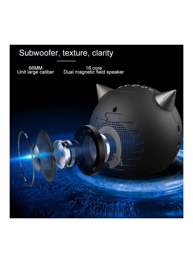 NIBEMINENT Portable Bluetooth Speaker Black - Image 3