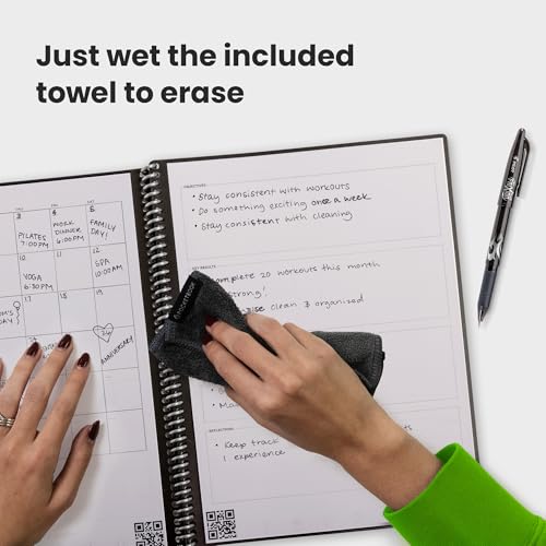Rocketbook Fusion Hybrid Reusable Planner and Notebook in One, Additional Blank Pages, Goal and Project Tracker, Undated Planner, Executive Size 6x8.8, Teal (Pack of 1) - Image 3