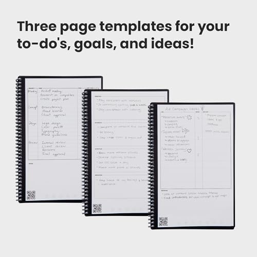 Rocketbook Fusion Hybrid Reusable Planner and Notebook in One, Additional Blank Pages, Goal and Project Tracker, Undated Planner, Executive Size 6x8.8, Teal (Pack of 1) - Image 5