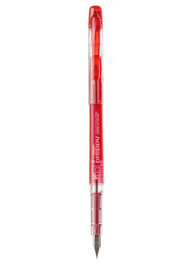 PLATINUM, Fountain Pen - PREPPY Red (F). - Image 1