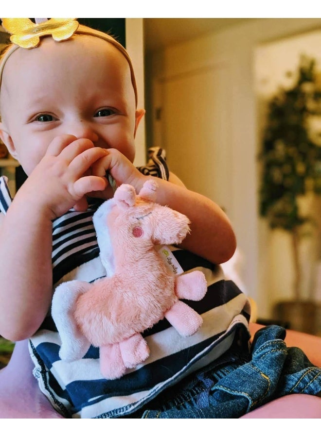 Itzy Ritzy Pacifier  Lovey Set - Includes Silicone Pacifier with Stuffed Animal Lovey - Detachable Plush Unicorn Pacifier Holder  Coordinating Pink Silicone Pacifier - Image 3