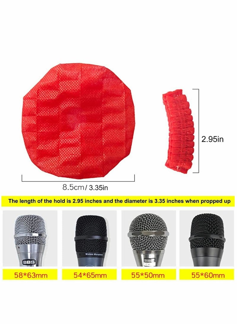 Disposable Microphone Cover, Individually Wrapped，Non-Woven Elastic Band , Windscreen Pop Filter Fit for Most Handheld Microphone for KTV & Karaoke( 200 PCS) - Image 3