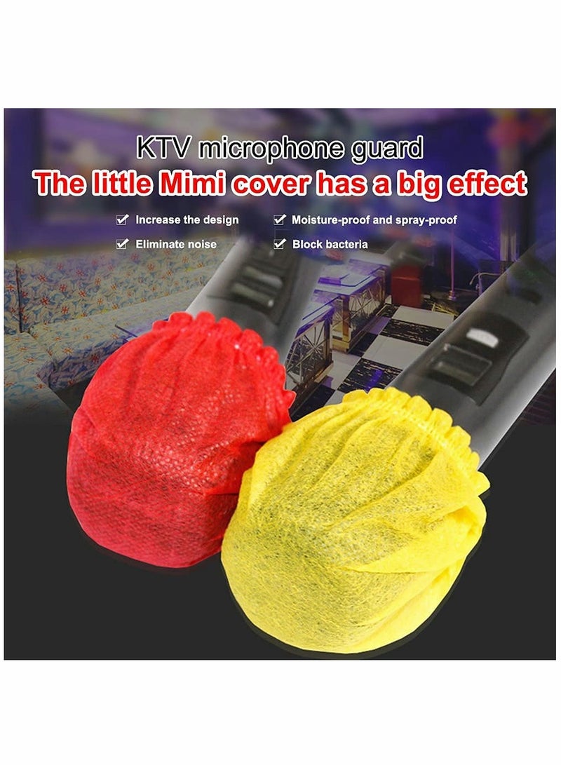 Disposable Microphone Cover, Individually Wrapped，Non-Woven Elastic Band , Windscreen Pop Filter Fit for Most Handheld Microphone for KTV & Karaoke( 200 PCS) - Image 5