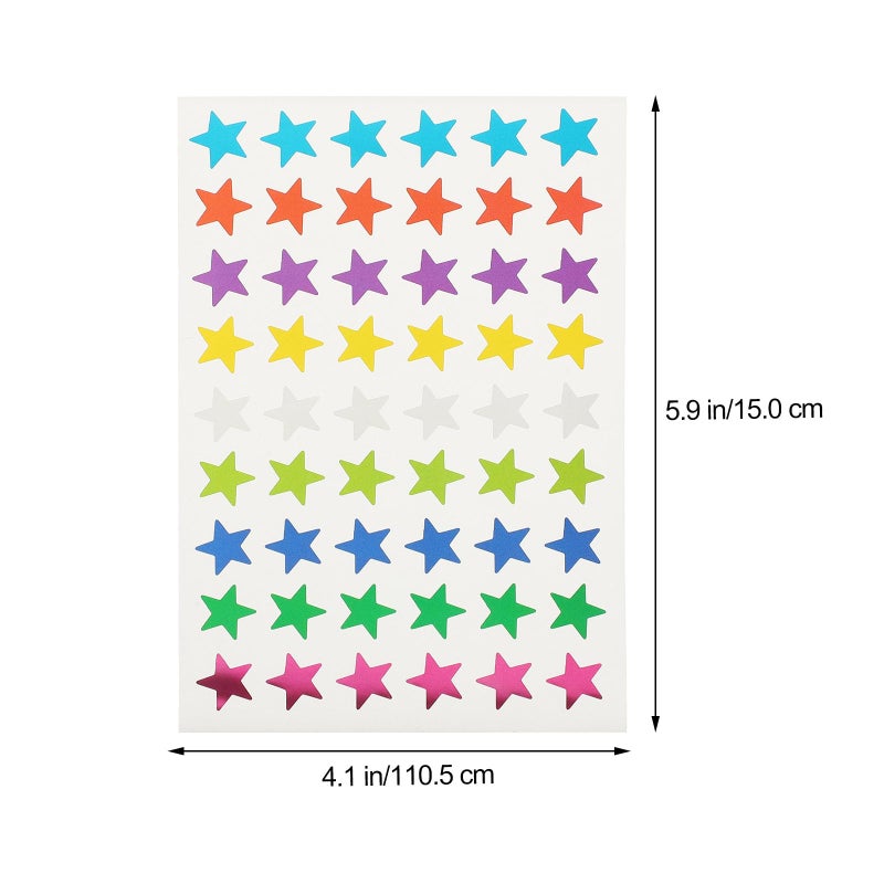 Star Foil Stickers 50 Sheets For Scrapbook Journaling Planner DIY Crafts 1.3cm - Image 3