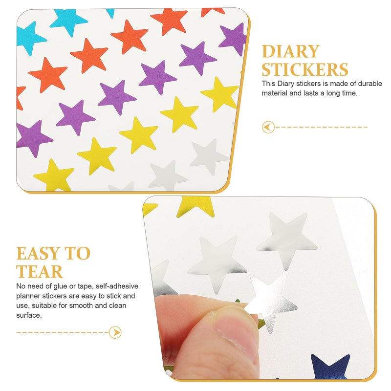 Star Foil Stickers 50 Sheets For Scrapbook Journaling Planner DIY Crafts 1.3cm - Image 4