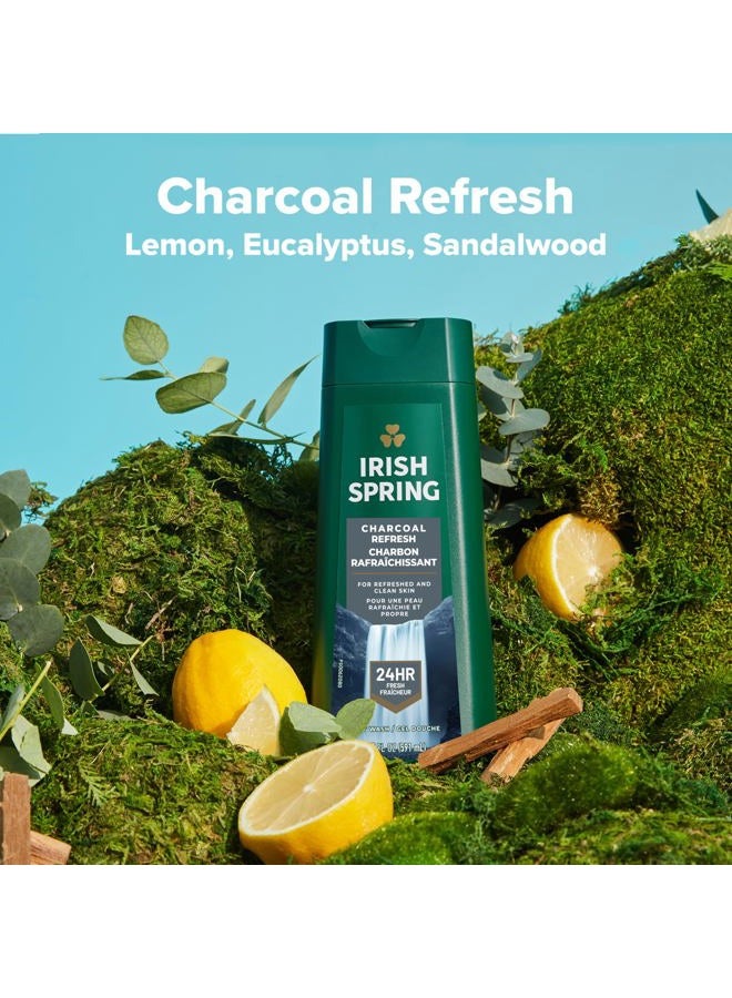 Irish Spring Charcoal Refresh Body Wash for Men, 20 Fl Oz (Pack of 4) - Image 3