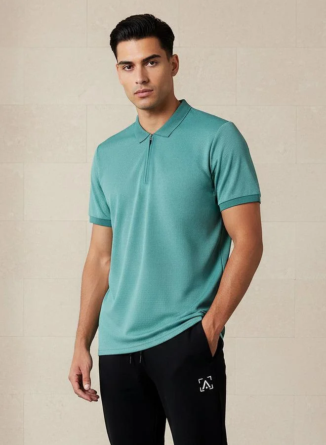 سبلاش فيڤ Men Short Sleeves Textured Polo T-shirt