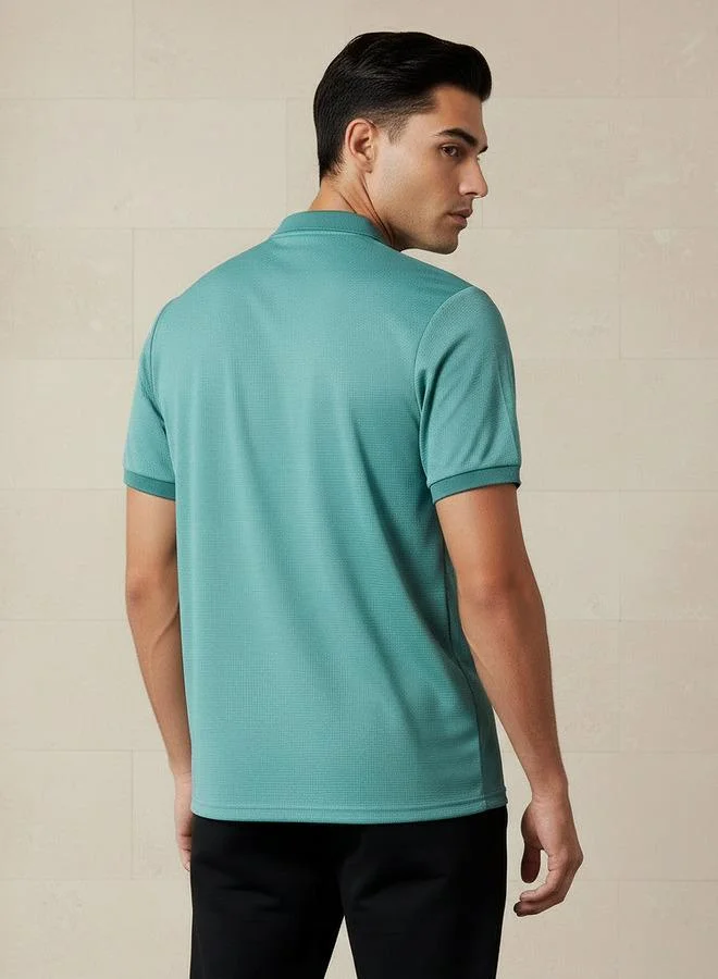 Splash FAV  Men Short Sleeves Textured Polo T-shirt for Men | Best Price UAE