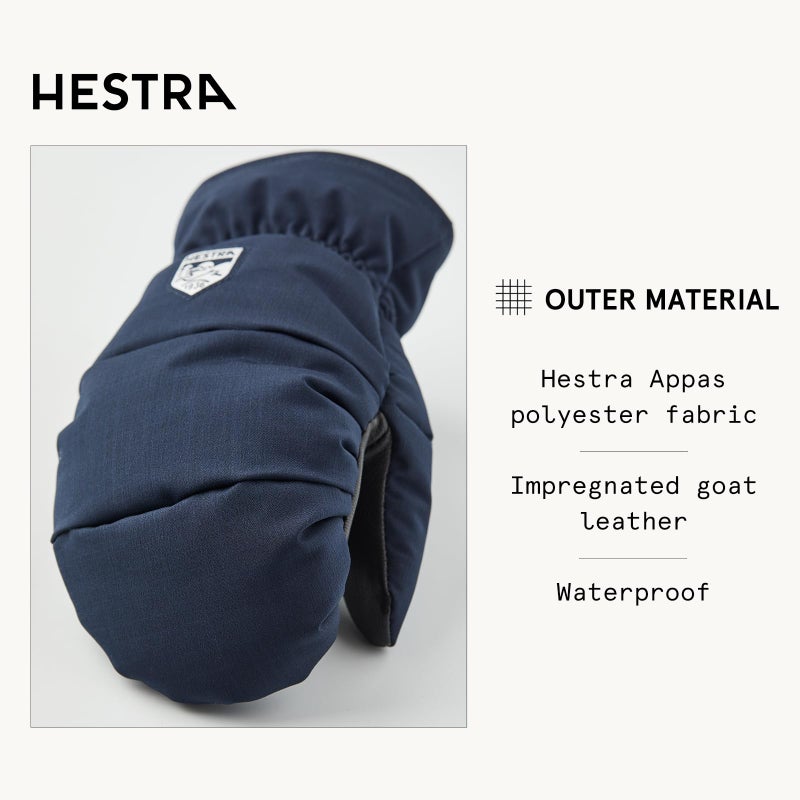 Hestra Junior FOSS Mitten for Kids I Waterproof, Insulated Mitten for Skiing, Snowboarding, or Playing in The Snow - Navy - 3 - Image 3