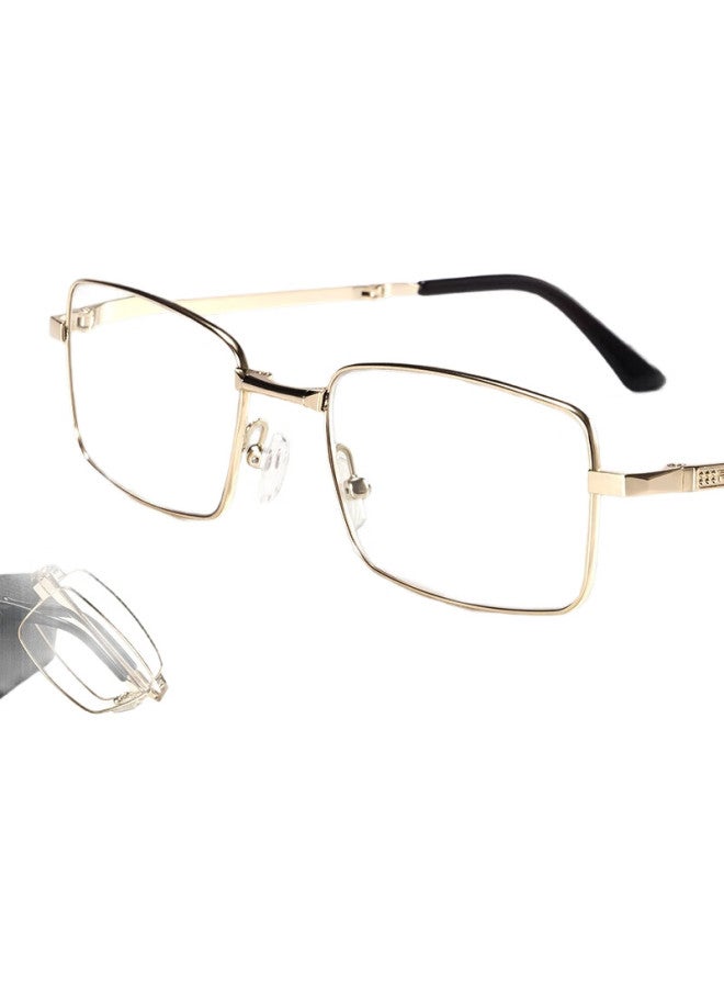 Sunset Red Reading Glasses For Men, Anti-Blue Light, Full Frame, Durable, Foldable, With Waist Strap, High-Definition Presbyopic Glasses E9008G 2.00 Diopter - Image 2