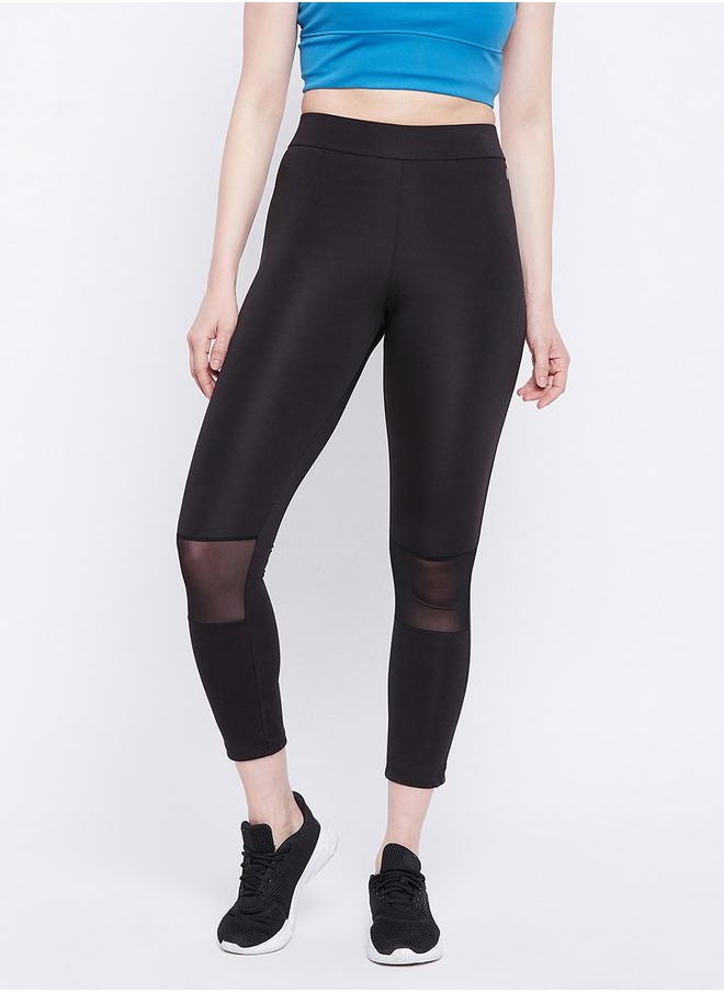 Clovia Snug Fit Active Tights with Reflective Logo by Styli  - Image 3
