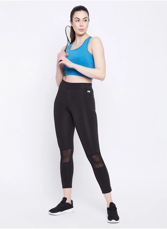 Clovia Snug Fit Active Tights with Reflective Logo