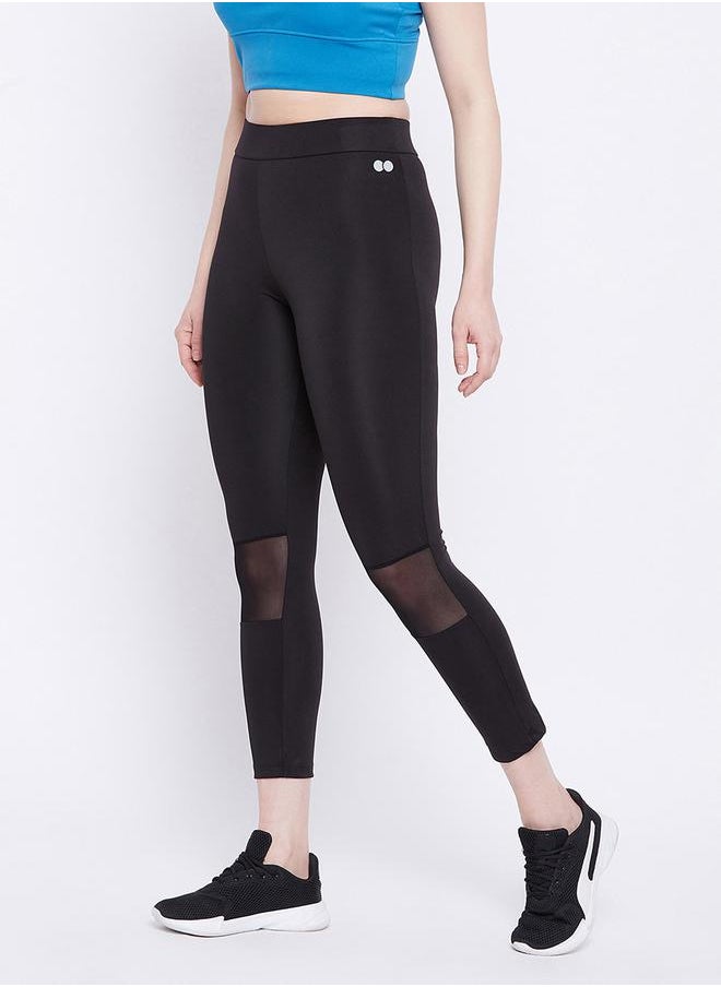 Clovia Snug Fit Active Tights with Reflective Logo by Styli  - Image 4
