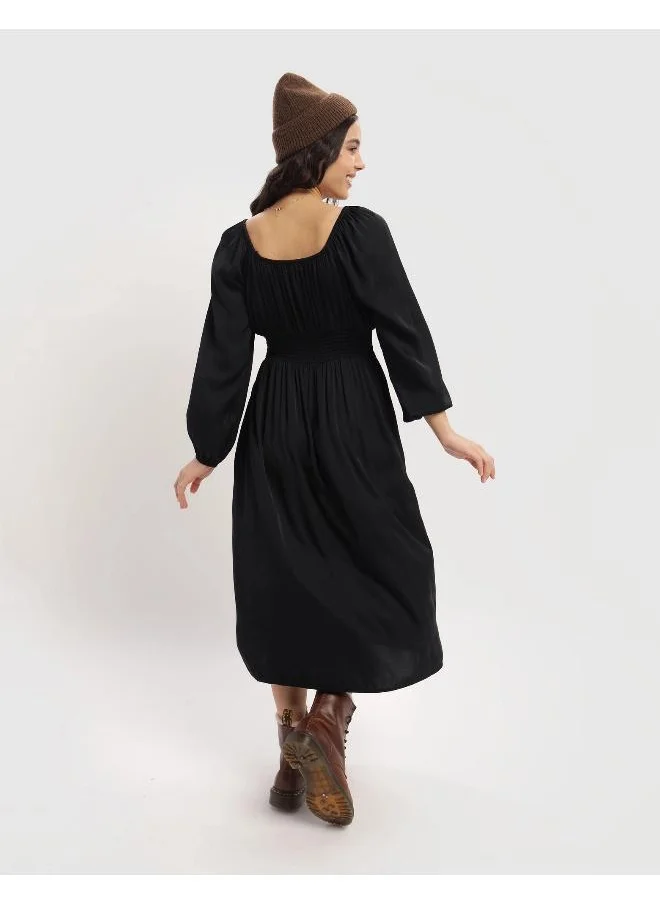 Aerie Sweetheart Neck Satin Dress