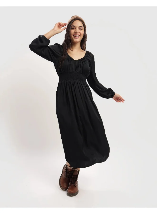 Aerie Smocked Waist Midi Dress