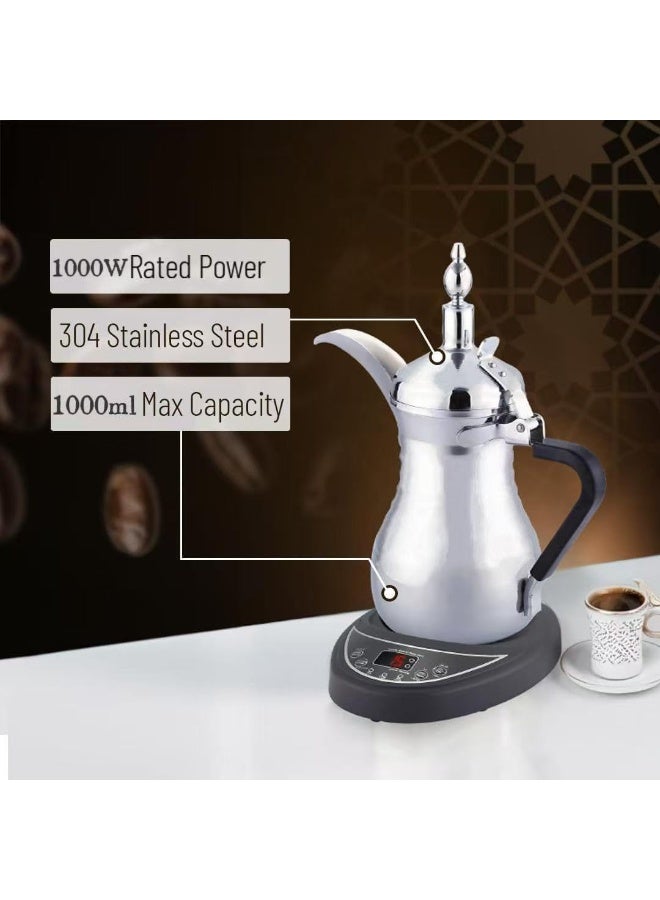 Wtrtr 1.0L Electric Coffee Kettle.Kettle,Stainless Steel Teapots Kettle,Arabic Tea Coffee Maker,1000W,SD111-40 - Image 3