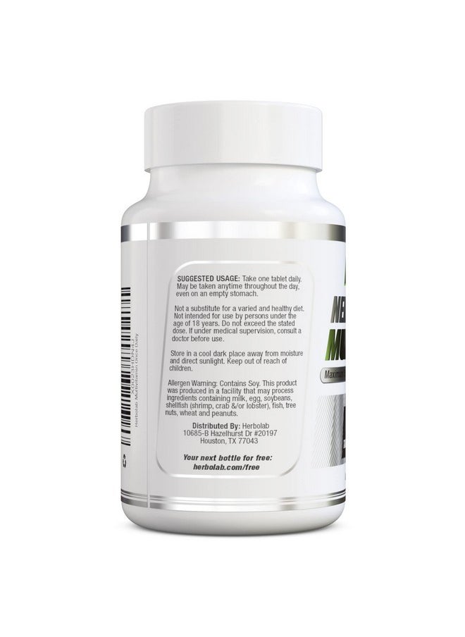 herbolab Multivitamin Once Daily Herbolab Max Strength Vitamins A C D E K B1 B2 B6 B12 Niacin Calcium Magnesium Zinc Selenium Copper Manganese Chromium With Lycopene 60 Count 2 Mo Supply  - Image 3