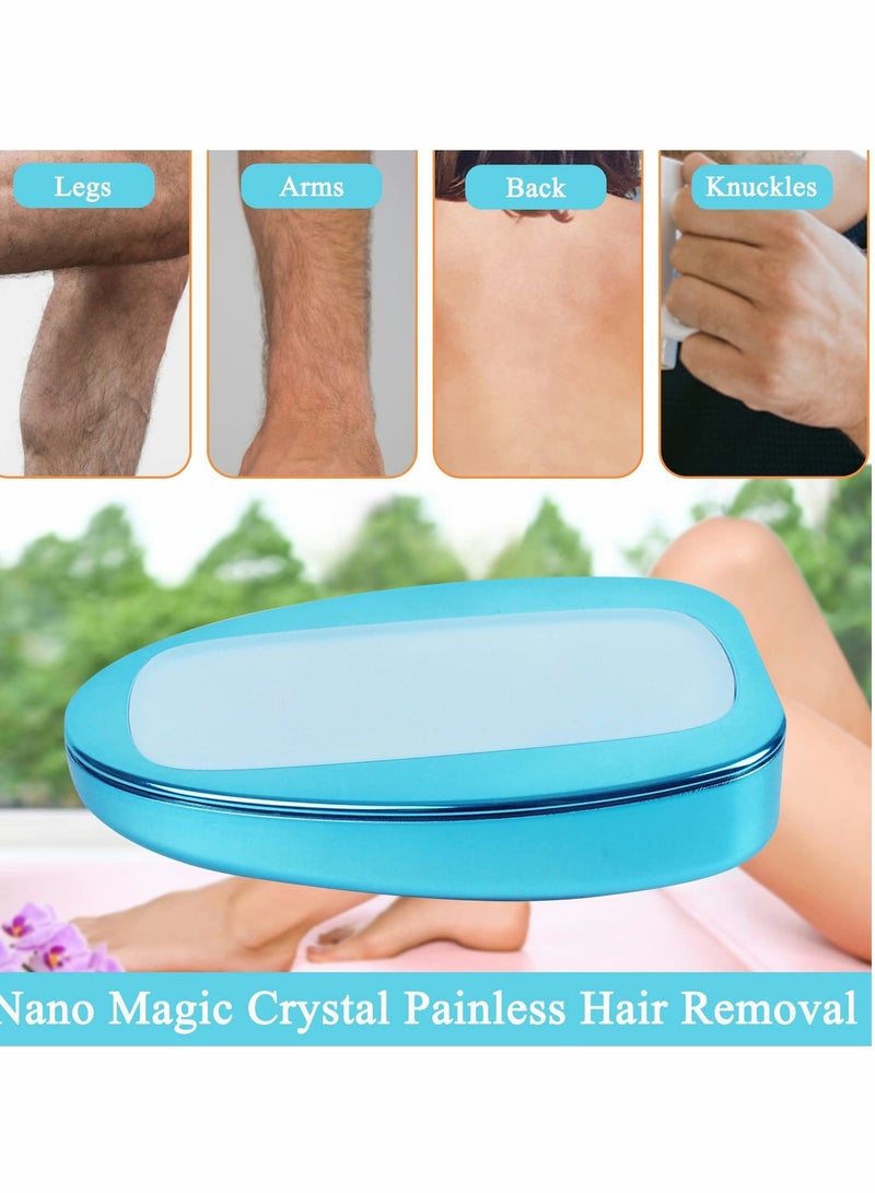 Excefore Crystal Hair Eraser, Magic Crystal Hair Remover, Painless Hair Removal Stone & Skin Exfoliator Tool for Men Women - Image 5