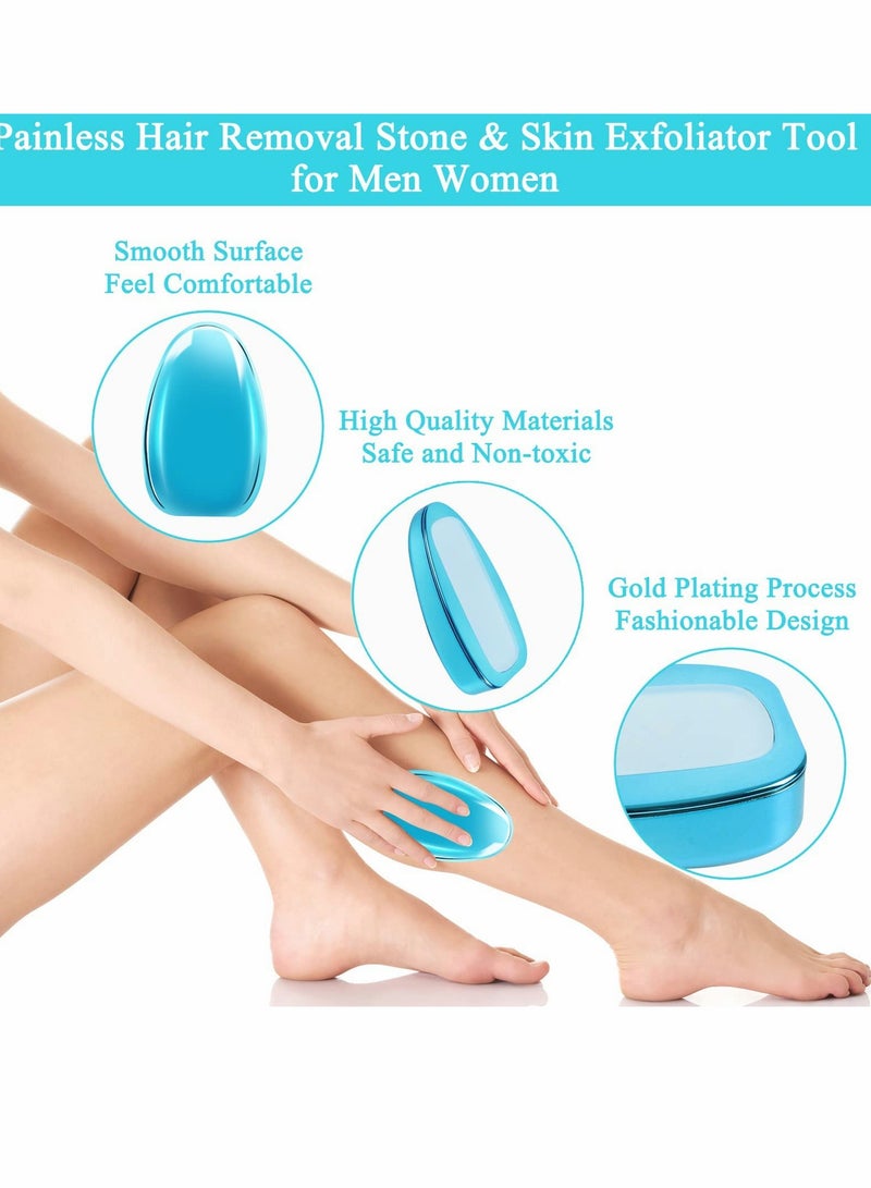 Excefore Crystal Hair Eraser, Magic Crystal Hair Remover, Painless Hair Removal Stone & Skin Exfoliator Tool for Men Women - Image 3