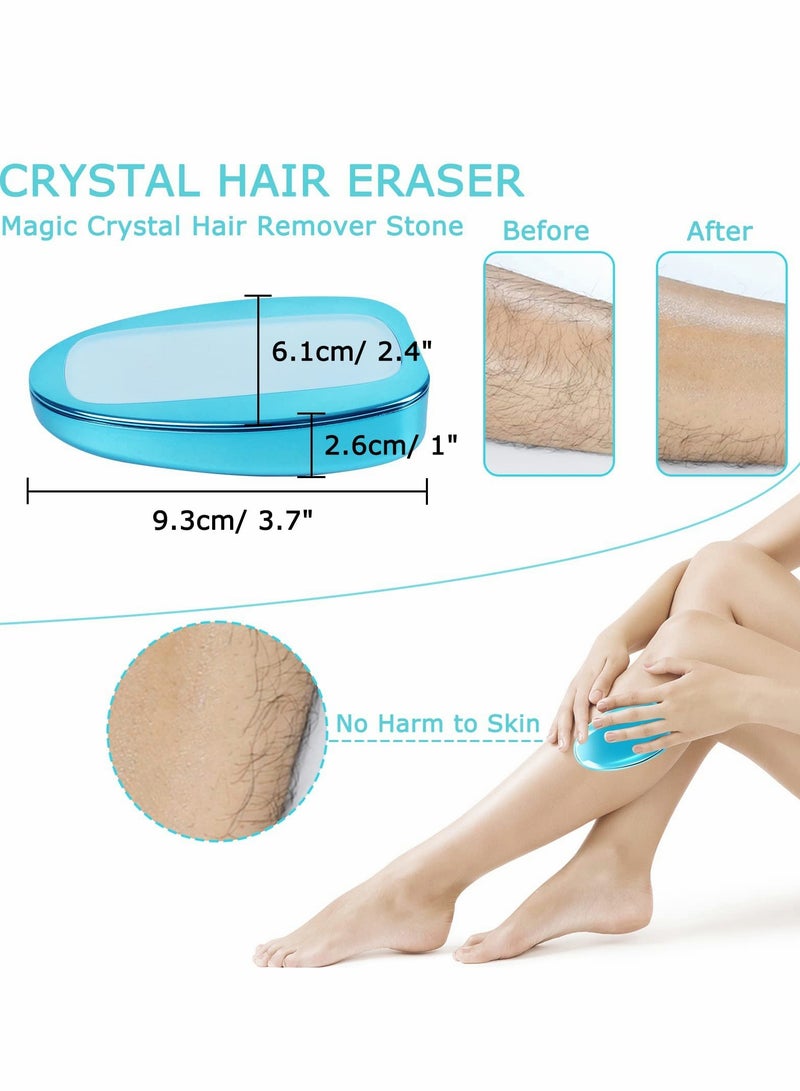 Excefore Crystal Hair Eraser, Magic Crystal Hair Remover, Painless Hair Removal Stone & Skin Exfoliator Tool for Men Women - Image 2