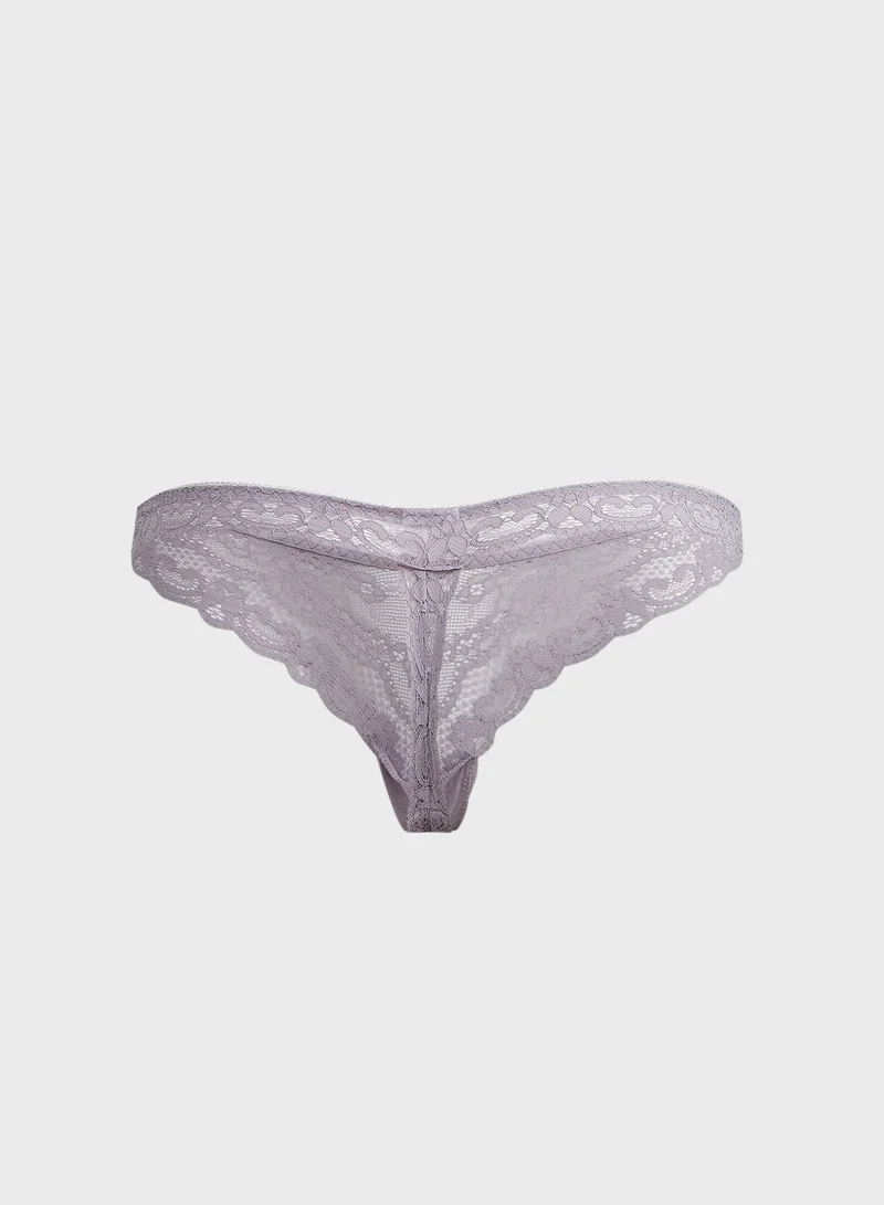 TOPSHOP Lace Detail Thong