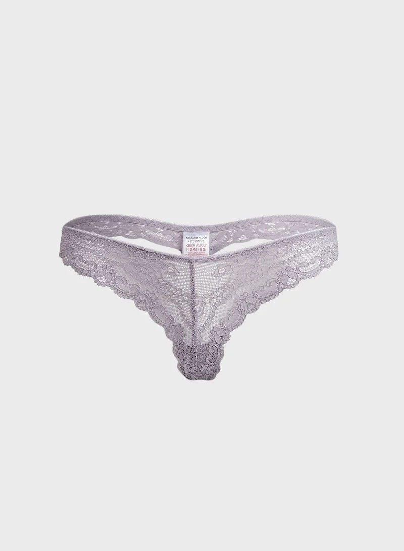 TOPSHOP Lace Detail Thong