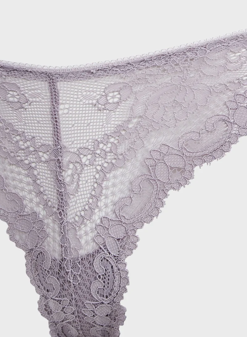 TOPSHOP Lace Detail Thong