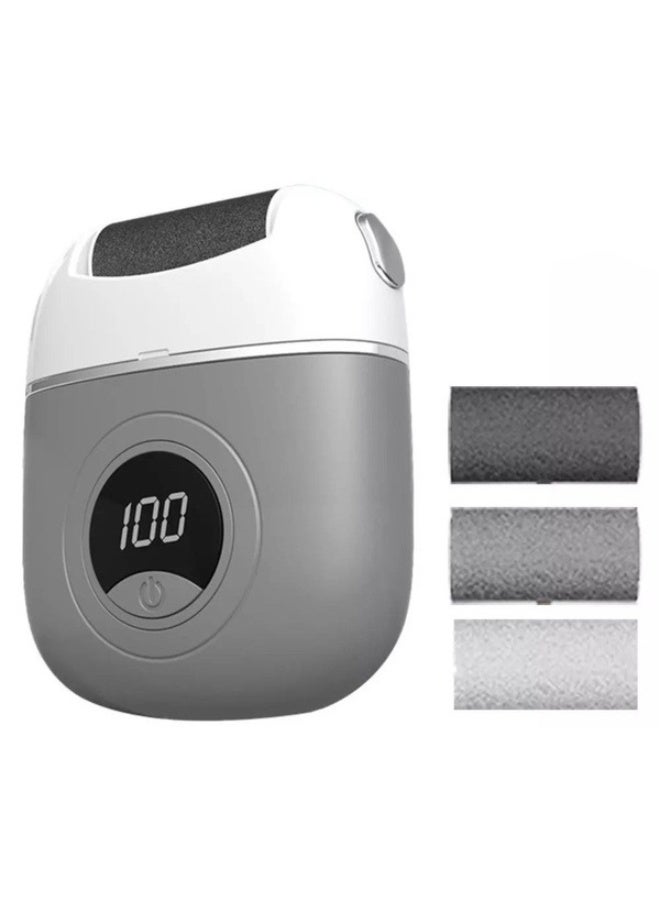 Denx Electric callus remover and polisher, 500mAh rechargeable battery, LCD display, two speeds, IPX7 waterproof - Image 1