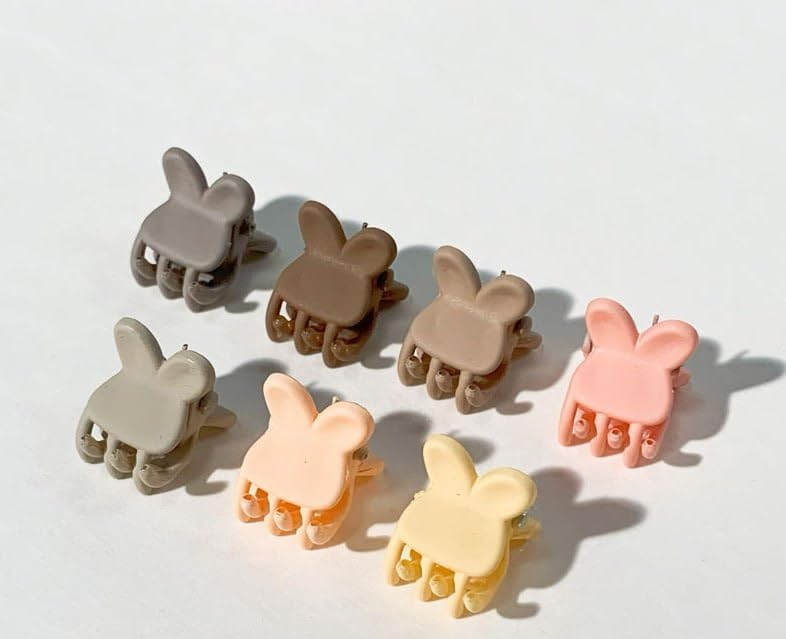 Abhaymart 10 Pcs Korean Hair Claw Clip Cute Hair Clip For Girls Korean Style Hair Clip Hair Styling Clip Small Butterfly Hair Clip Cute Mini Hair Claw Rabbit Shape hair Claw Clip 2024 - Image 4